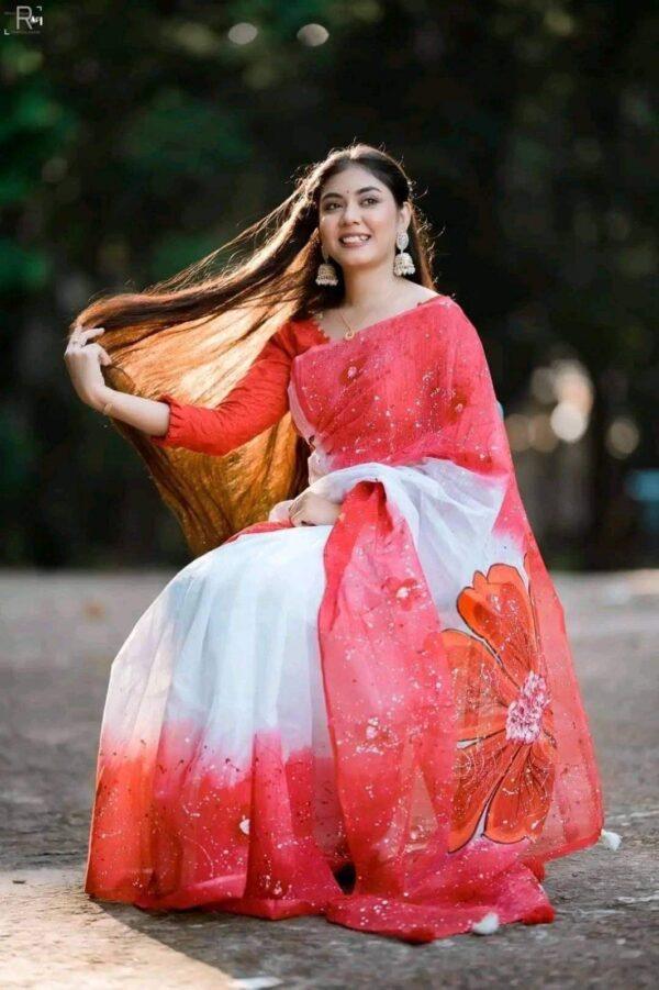 ✅হাফ সিল্ক শাড়ি