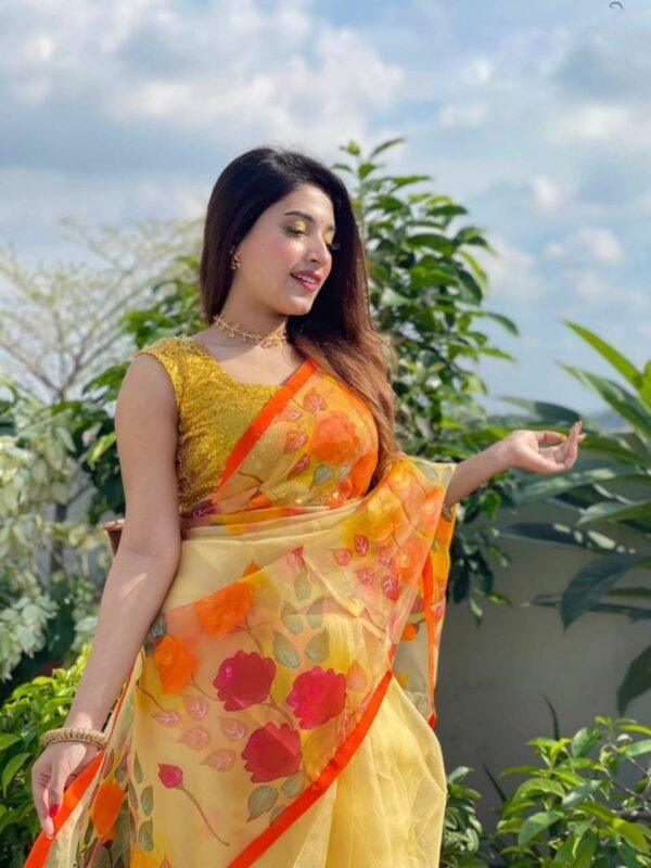 ✅হাফ সিল্ক শাড়ি