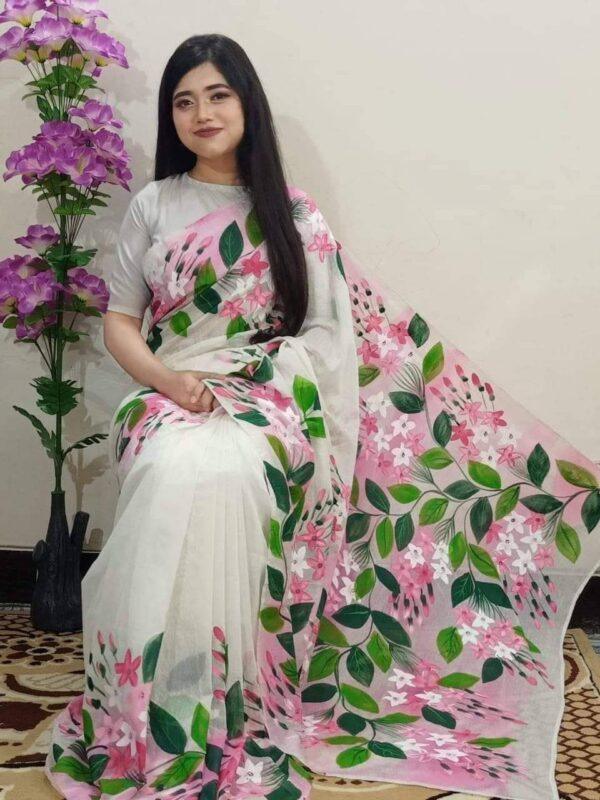 ✅হাফ সিল্ক শাড়ি