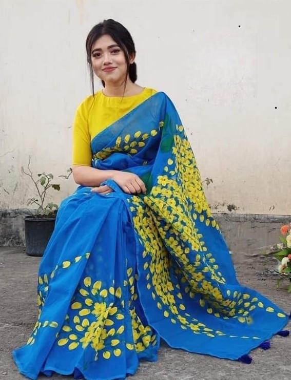 ✅হাফ সিল্ক শাড়ি
