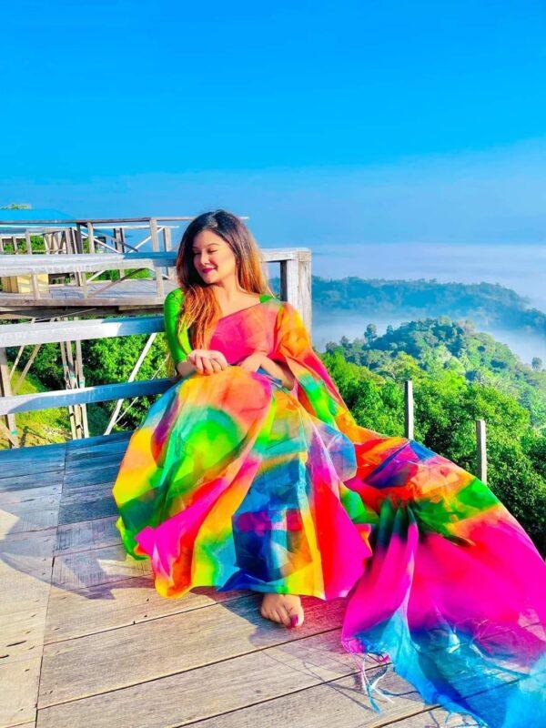 ✅হাফ সিল্ক শাড়ি