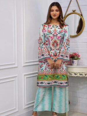 IMG-20250121-WA0046 Check and Sleek majolica print co ord set