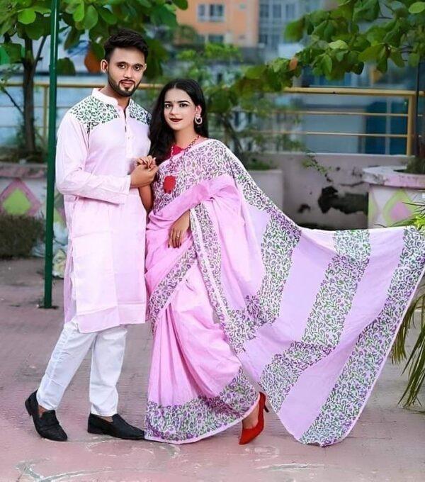 ☘ধুপিয়ান সিল্ক পাঞ্জাবি☘ধুপিয়ান সিল্ক শাড়ি