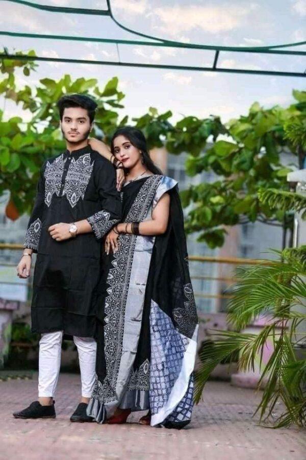 ☘ধুপিয়ান সিল্ক পাঞ্জাবি☘ধুপিয়ান সিল্ক শাড়ি