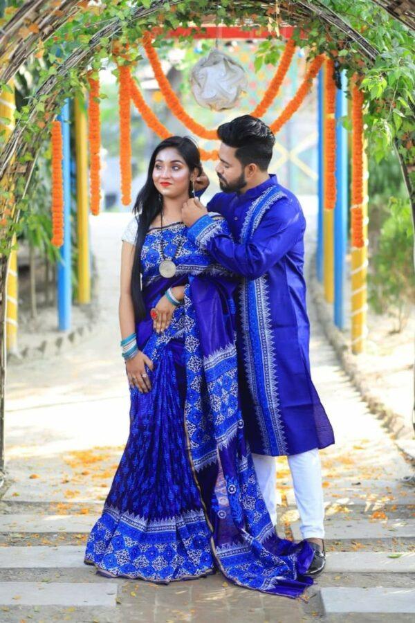 ☘ধুপিয়ান সিল্ক পাঞ্জাবি☘ধুপিয়ান সিল্ক শাড়ি