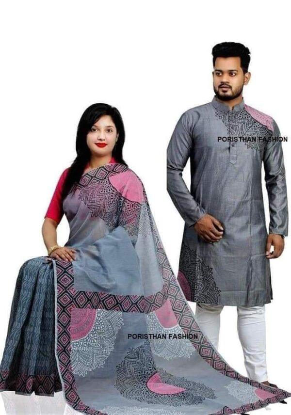 ☘ধুপিয়ান সিল্ক পাঞ্জাবি☘ধুপিয়ান সিল্ক শাড়ি
