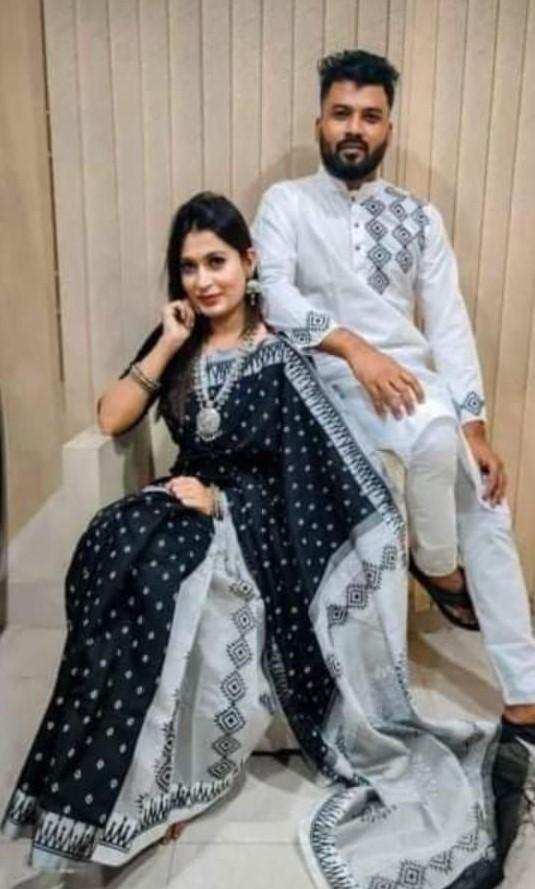 ☘ধুপিয়ান সিল্ক পাঞ্জাবি☘ধুপিয়ান সিল্ক শাড়ি