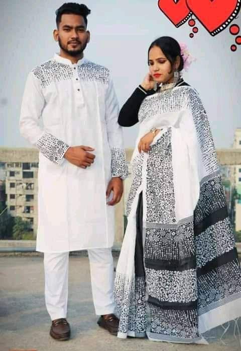 ☘ধুপিয়ান সিল্ক পাঞ্জাবি☘ধুপিয়ান সিল্ক শাড়ি