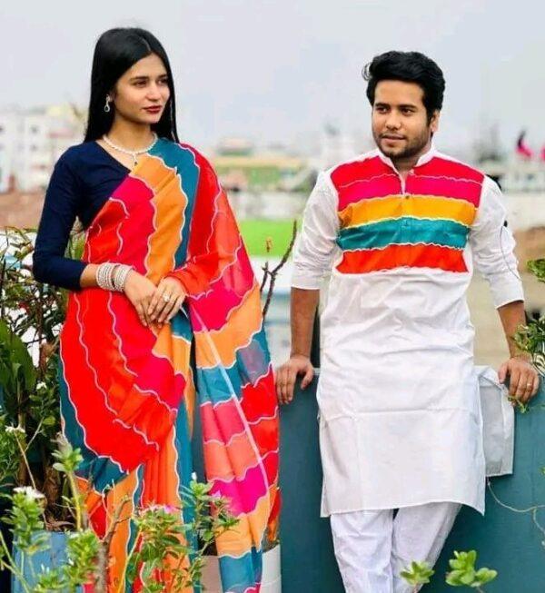 ☘প্রিমিয়াম জর্জেট শাড়ি