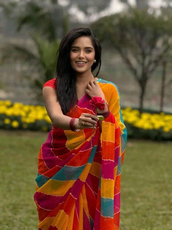 ☘প্রিমিয়াম জর্জেট শাড়ি