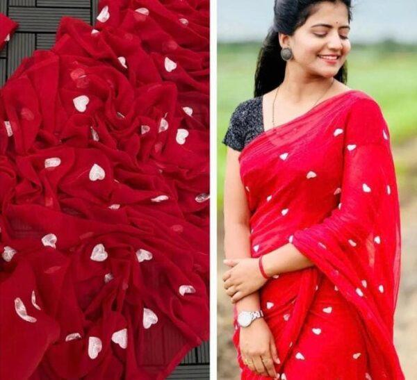 ☘প্রিমিয়াম জর্জেট শাড়ি