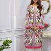 Check and sleek majolica print co ord set