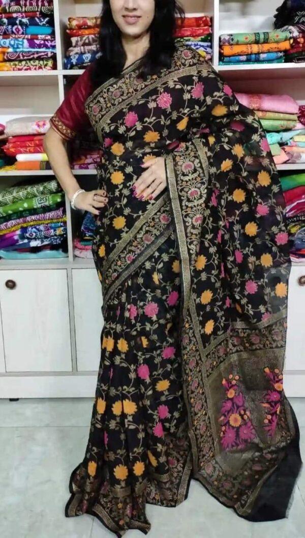 হাফ সিল্ক শাড়ি