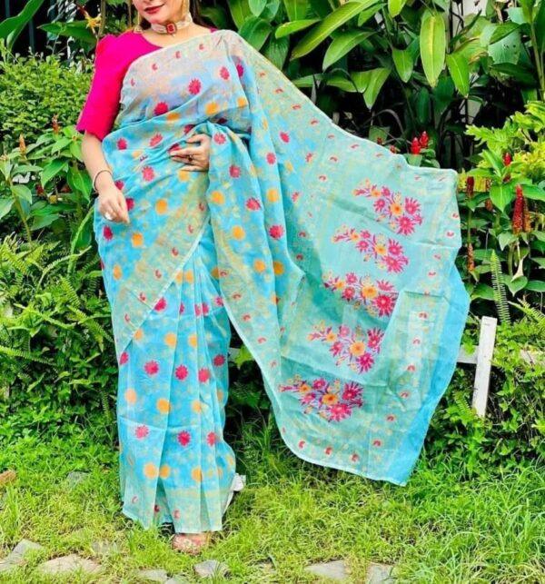 হাফ সিল্ক শাড়ি