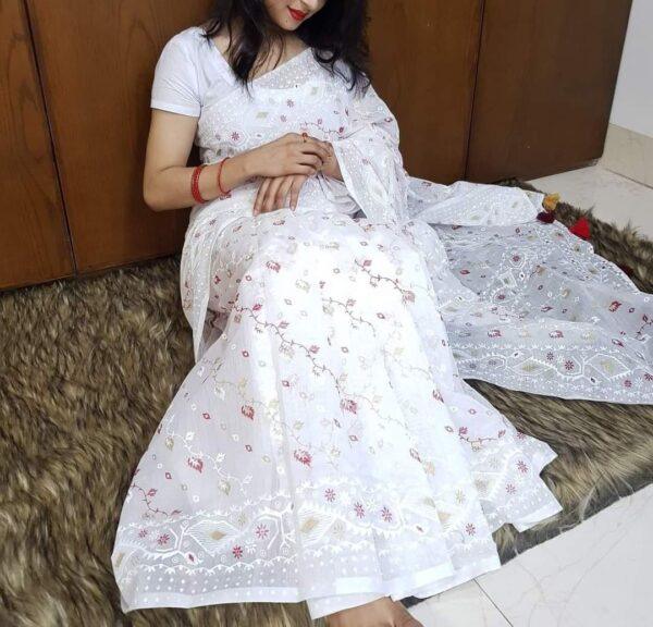 হাফ সিল্ক শাড়ি