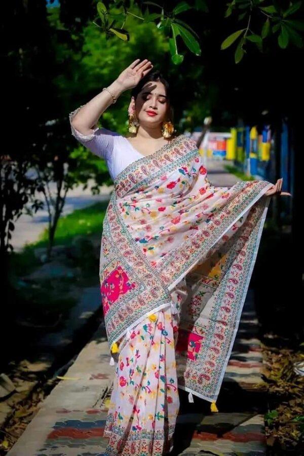হাফ সিল্ক শাড়ি