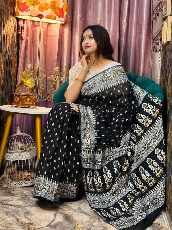 হাফ সিল্ক শাড়ি