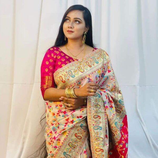 হাফ সিল্ক শাড়ি