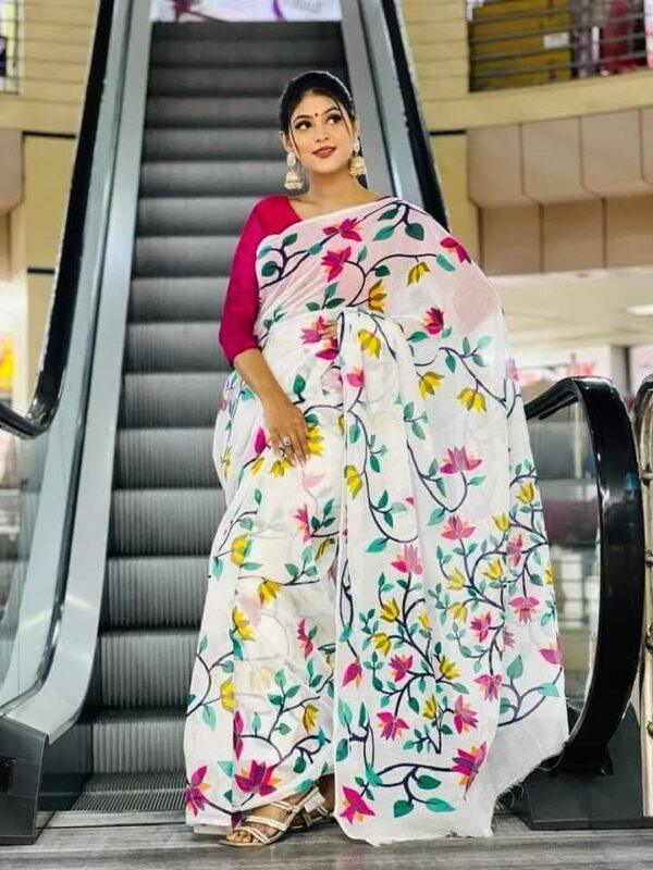 হাফ সিল্ক শাড়ি