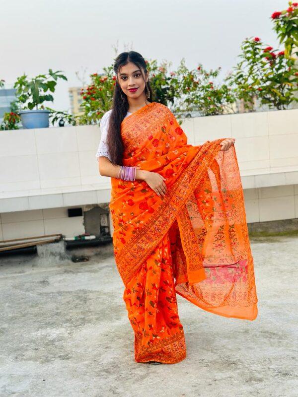 হাফ সিল্ক শাড়ি