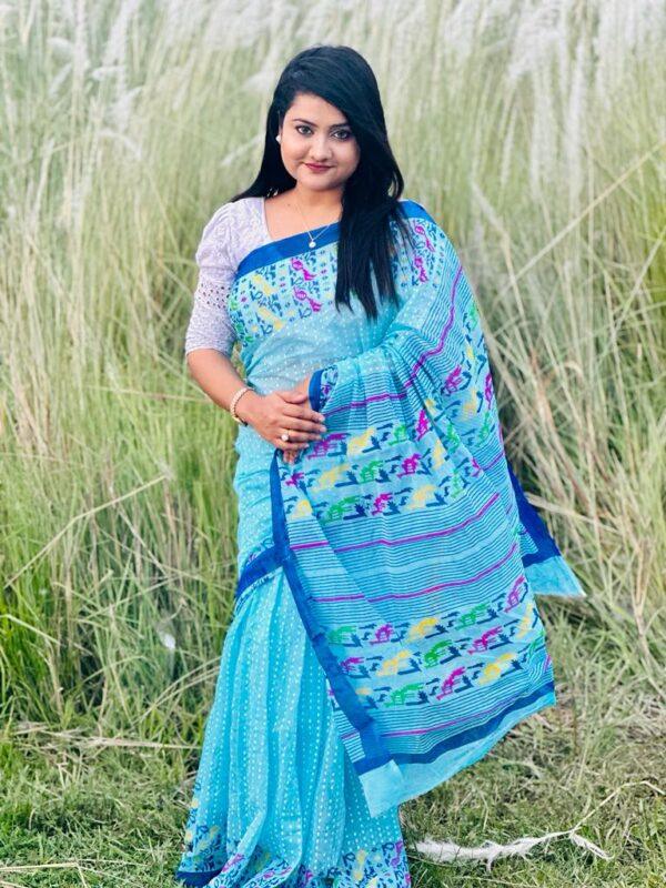 হাফ সিল্ক শাড়ি