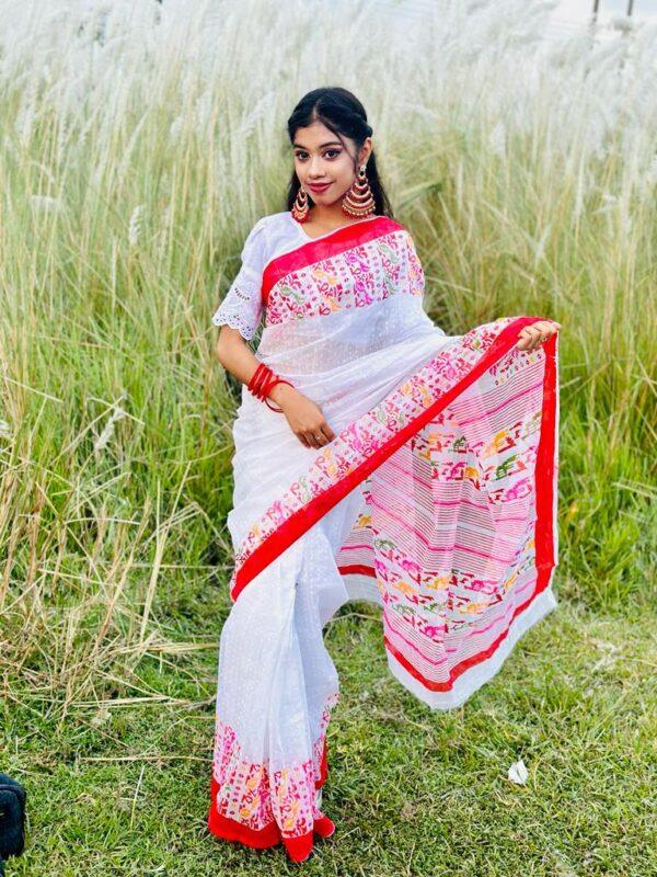 হাফ সিল্ক শাড়ি
