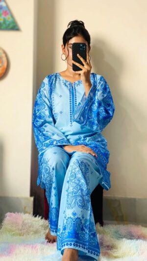 Check and sleek majolica print co ord set