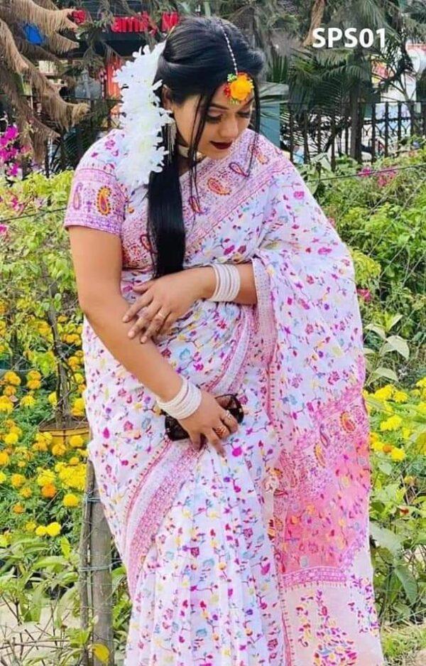 Premium Quality  Half Silk Shari