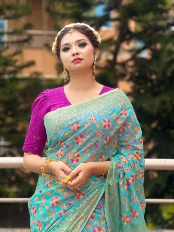 Premium Quality  Half Silk Shari