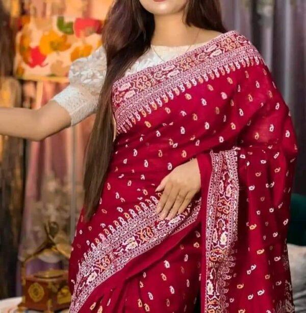 Premium Quality  Half Silk Shari