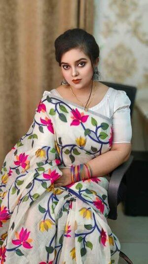 Premium Quality Half Silk Shari
