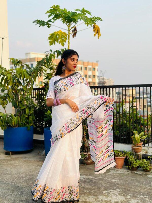 Premium Quality  Half Silk Shari