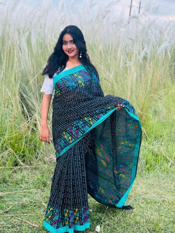 Premium Quality  Half Silk Shari