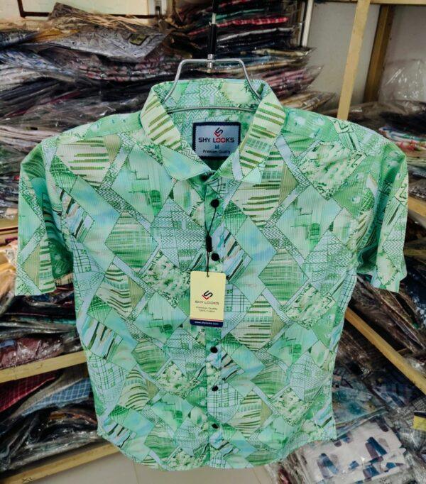 Luxury China Magnet Cotton Signature Half Sleeve Print Shirt