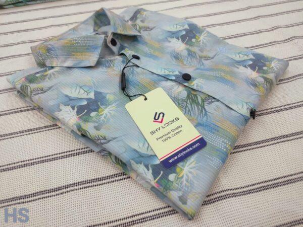Luxury China Magnet Cotton Signature Half Sleeve Print Shirt