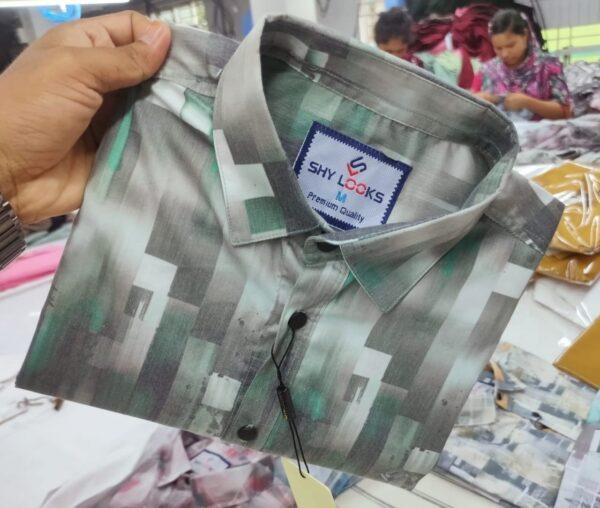 Luxury China Magnet Cotton Signature full Sleeve Print Shirt