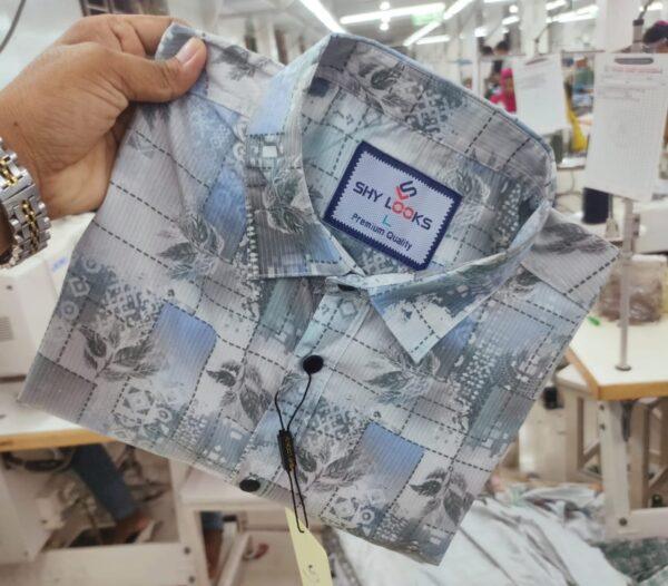 Luxury China Magnet Cotton Signature full Sleeve Print Shirt