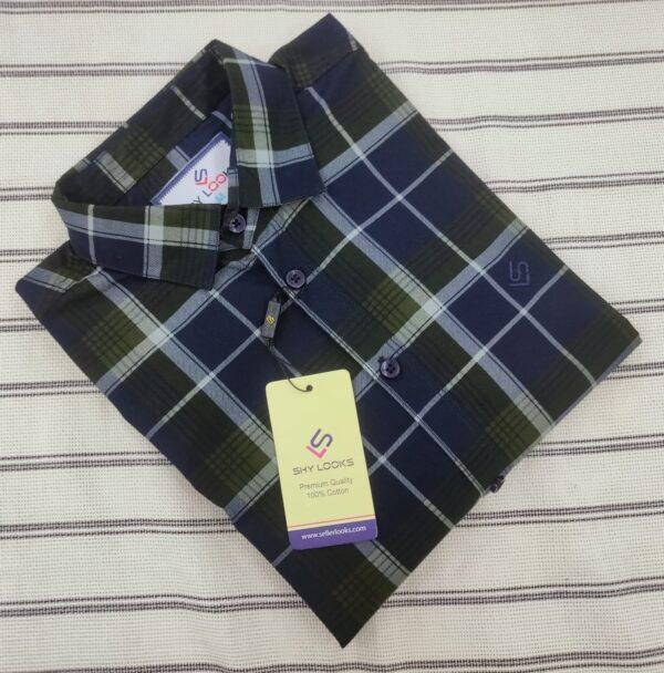 Indian Premium Cotton Double Part Check Shirt (full sleeve)