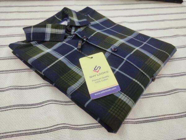 Indian Premium Cotton Double Part Check Shirt (full sleeve)