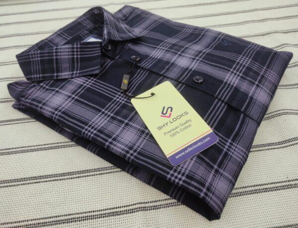 Indian Premium Cotton Double Part Check Shirt (full sleeve)
