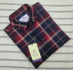 Indian Premium Cotton Double Part Check Shirt (full sleeve)