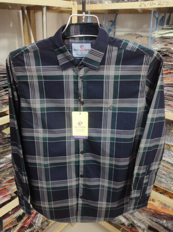 Indian Premium Cotton Double Part Check Shirt (full sleeve)
