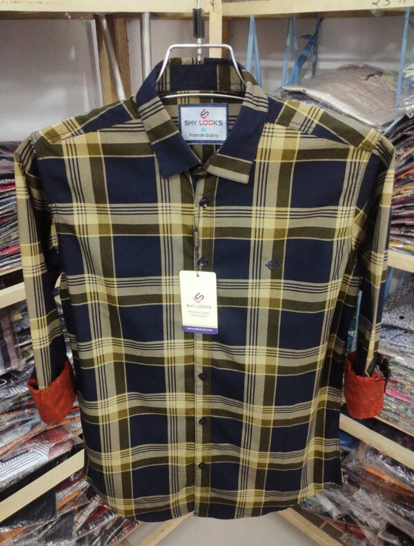 Indian Premium Cotton Double Part Check Shirt (full sleeve)
