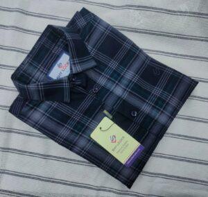 Indian Premium Cotton Double Part Check Shirt (full sleeve)