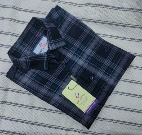 Indian Premium Cotton Double Part Check Shirt (full sleeve)