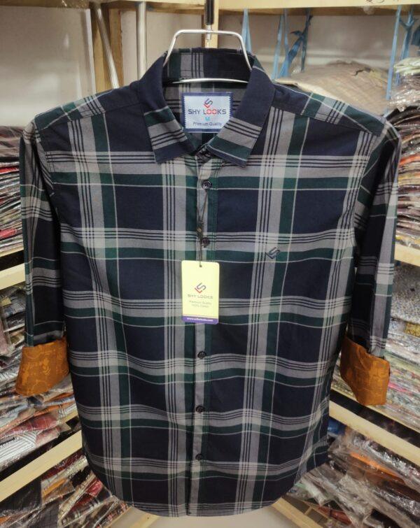 Indian Premium Cotton Double Part Check Shirt (full sleeve)
