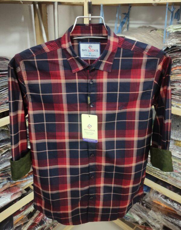 Indian Premium Cotton Double Part Check Shirt (full sleeve)