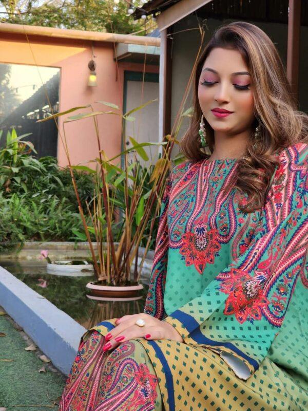 Check and sleek majolica print co ord set