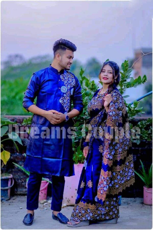 স্টাইল আর রুচির সেরা মিশ্রণ নিয়ে এসেছে আমাদের ব্লু কাপল ড্রেস,