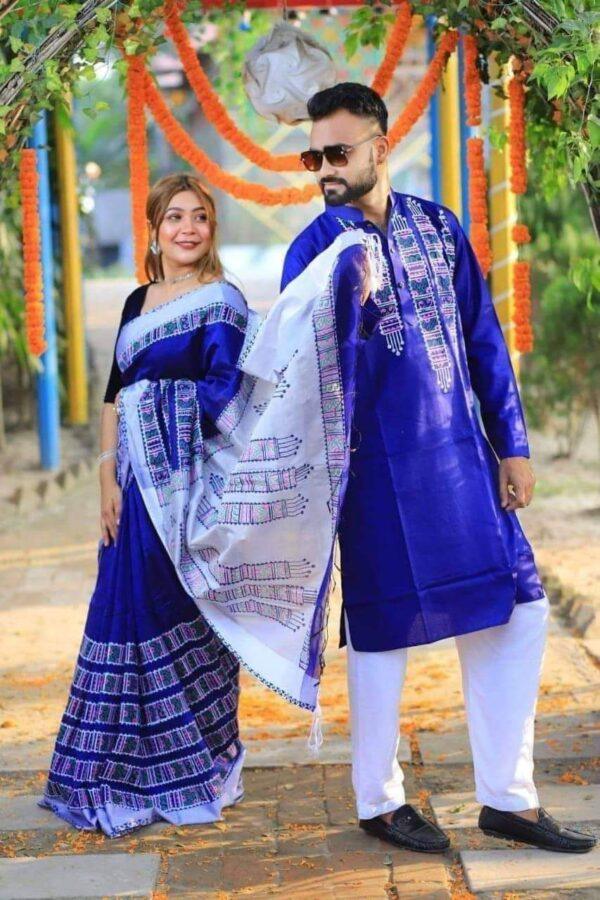 স্টাইল আর রুচির সেরা মিশ্রণ নিয়ে এসেছে আমাদের ব্লু কাপল ড্রেস,